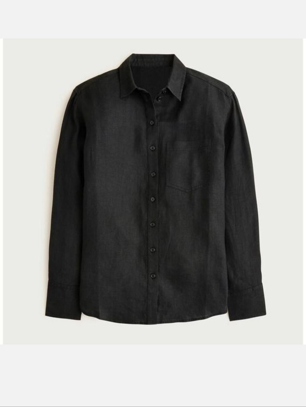 J. Crew Garçon classic black linen shirt in Baird McNutt Irish linen size 00